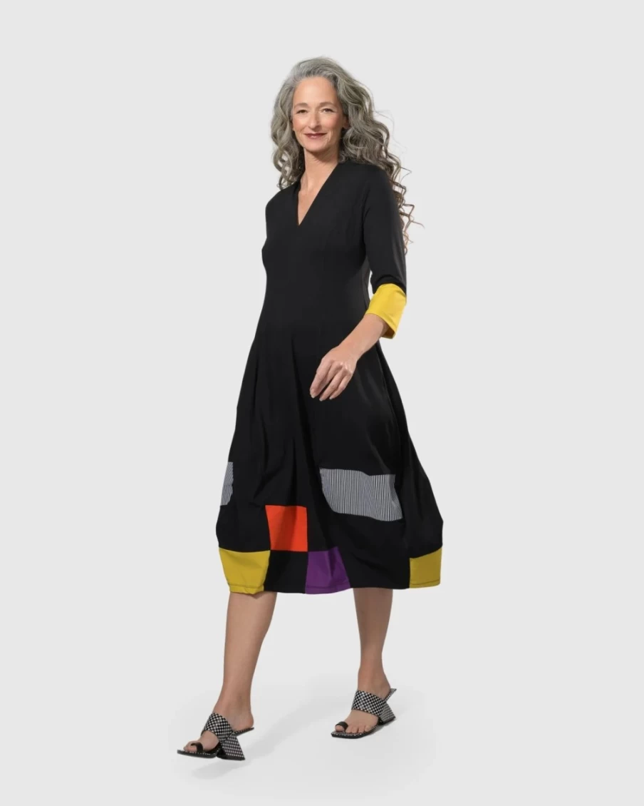 ALEMBIKA Women's Cocoon Dress - Tekbika Kaitlan Style in Multi Colors