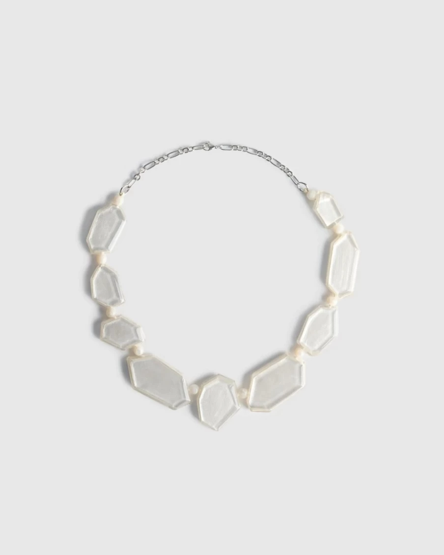 ALEMBIKA Women's Glory Faceted Bead Necklace - Frosted Crystal Elegant Jewelry for Women