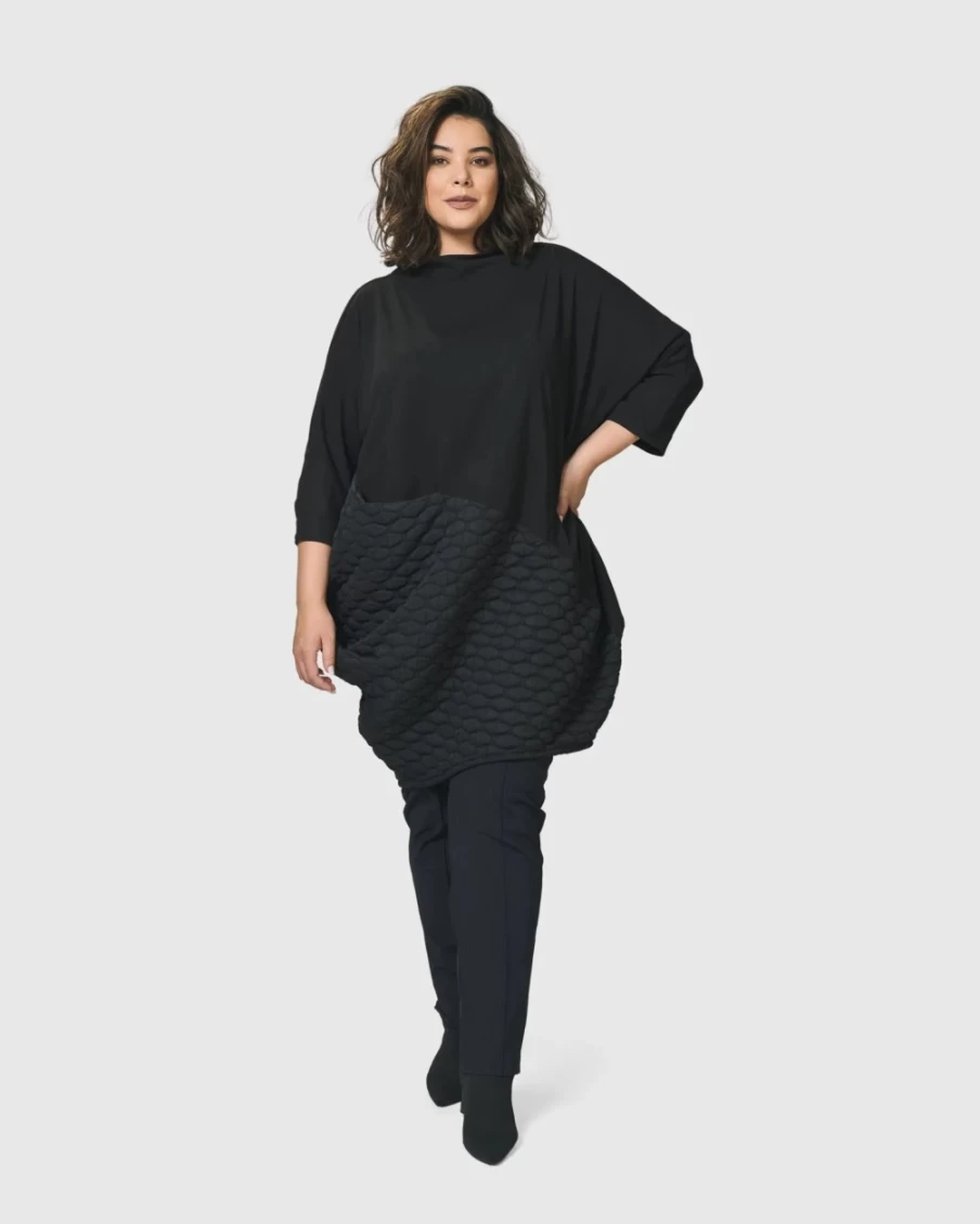 ALEMBIKA Women's Urban Gallery Black Dress - Elegant & Stylish