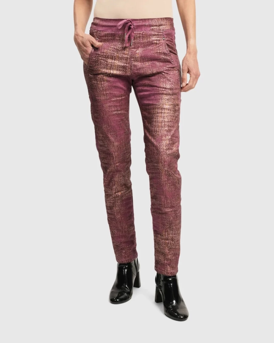 ALEMBIKA Women's Magenta Iconic Desires High-Waisted Jeans