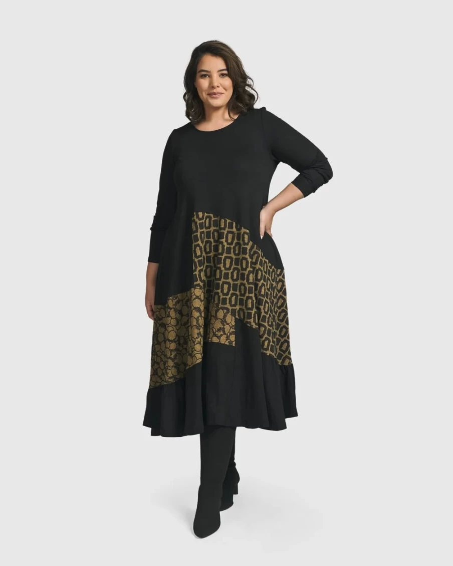 ALEMBIKA Women's Unstoppable Maxi Dress in Ochre - Elegant Boho Chic Style