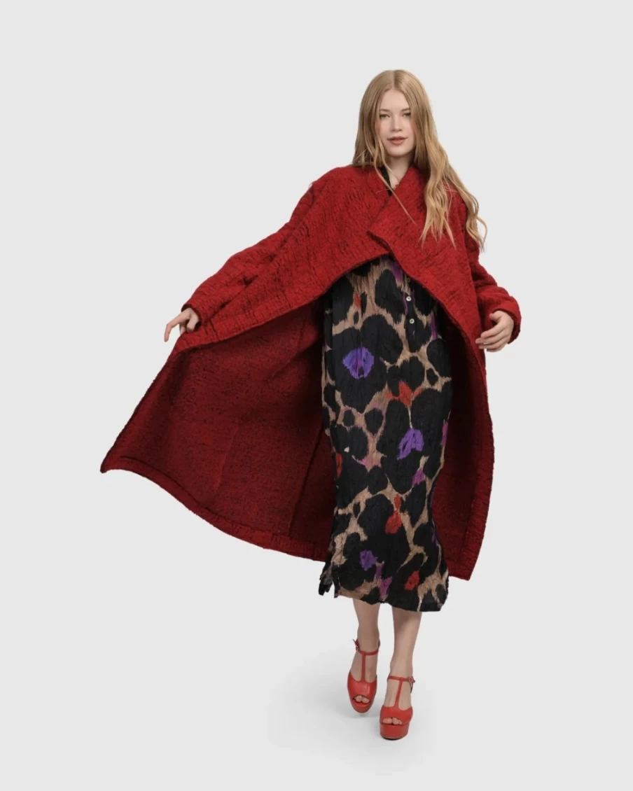 ALEMBIKA Women's Scarlet Leading Lady Coat - Elegant Outerwear for Women