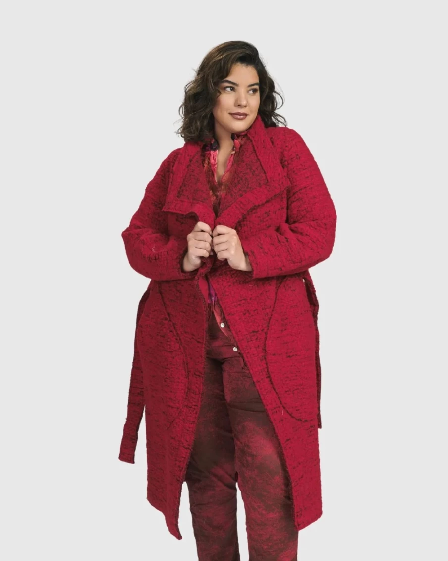 ALEMBIKA Women's Scarlet Leading Lady Coat - Elegant Outerwear for Women