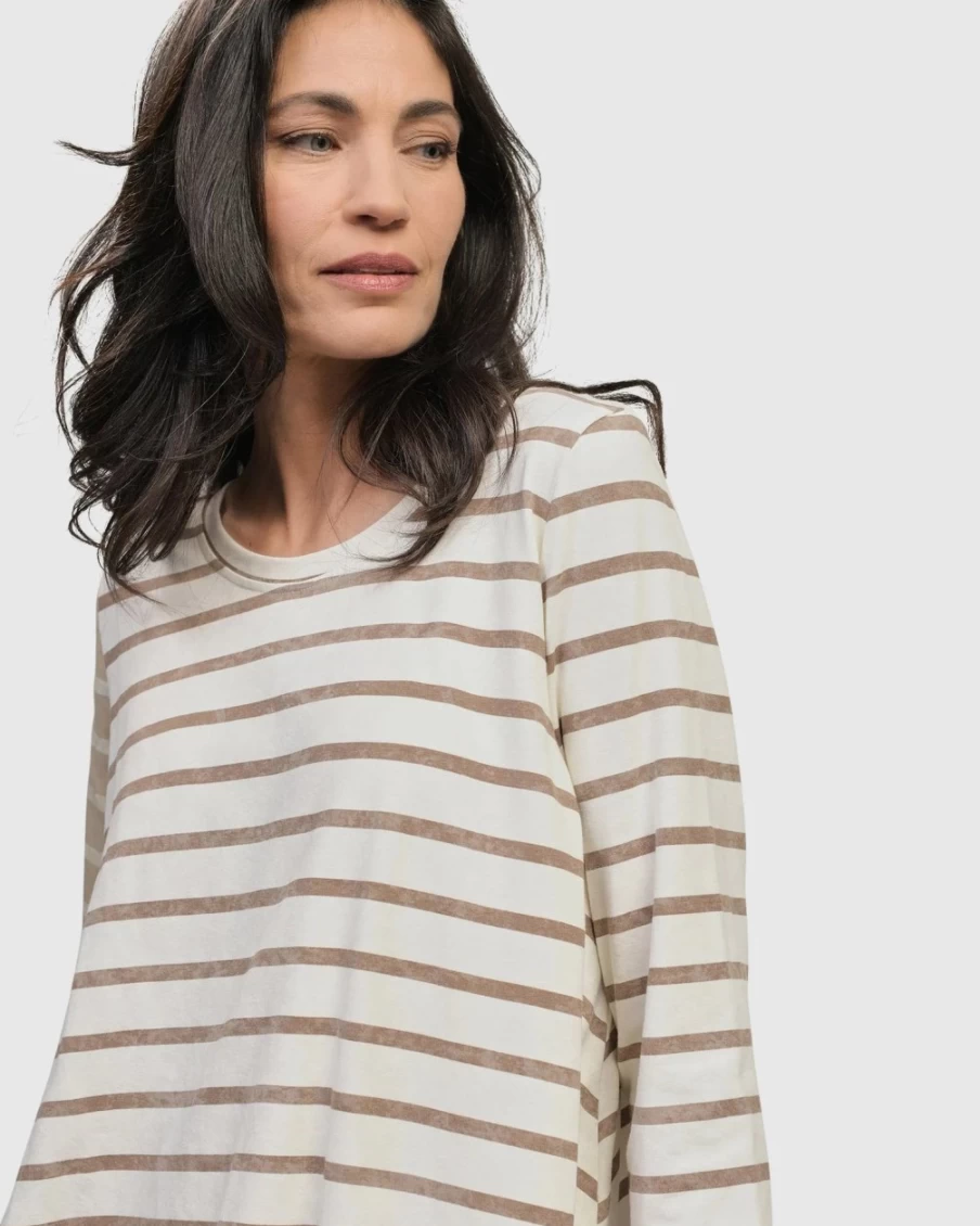 ALEMBIKA Women's Oasis Bell Top in Cream - Elegant Boho Blouse for Women