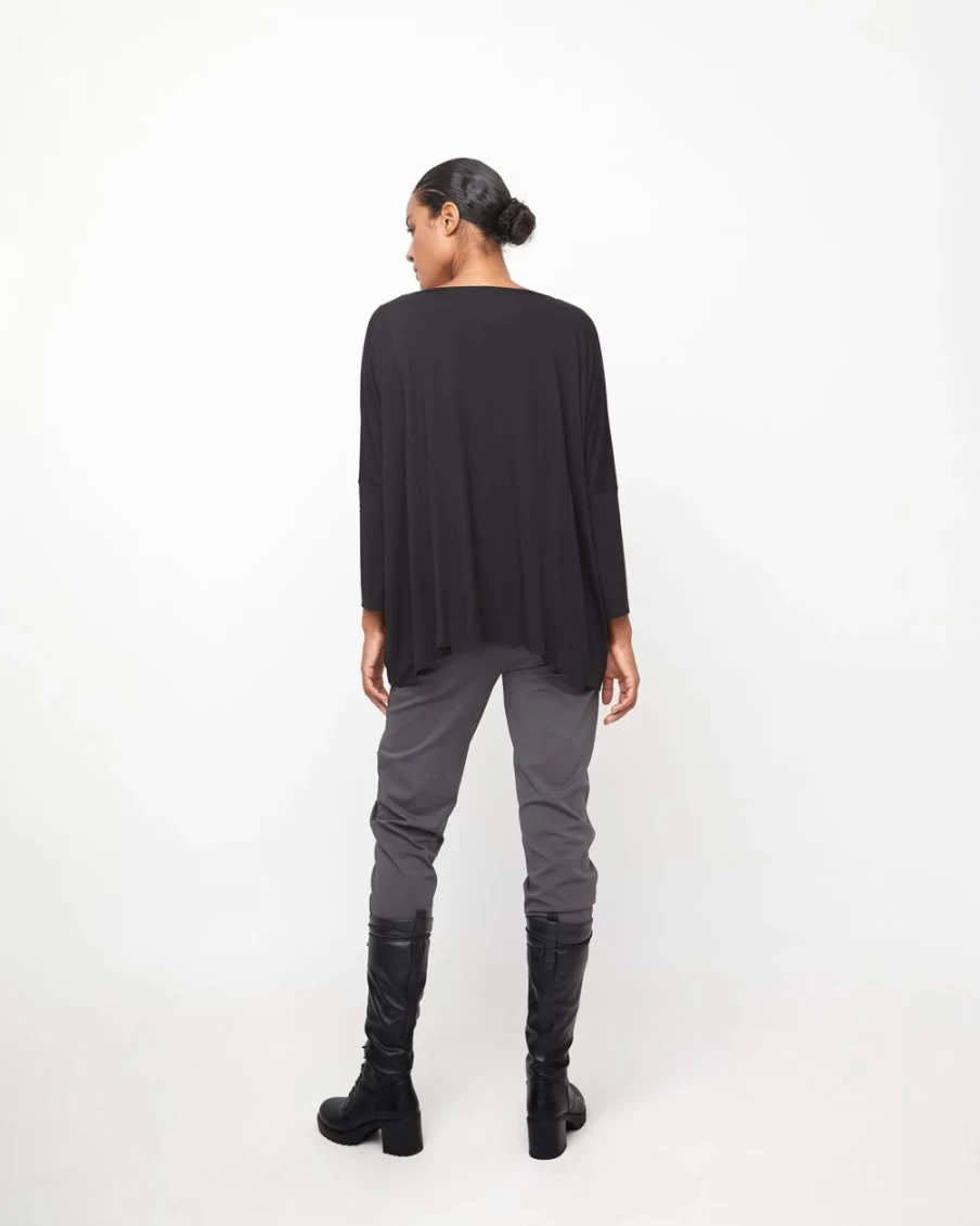 ALEMBIKA Women's Ozai N Ku Illusion Top - Stylish Black Blouse for Elegant Outfits