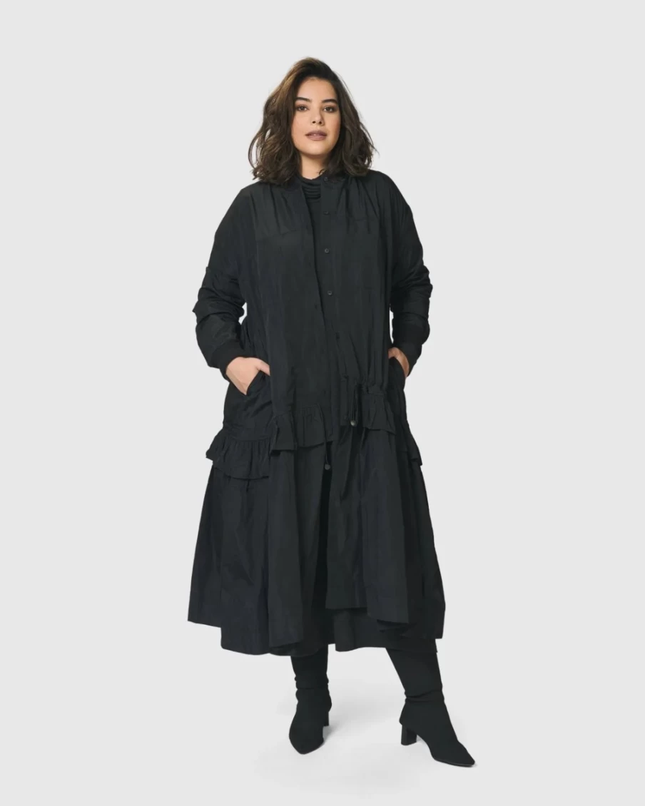 ALEMBIKA Women's Urban Sporty Spice Coat Dress - Stylish Versatile Outerwear