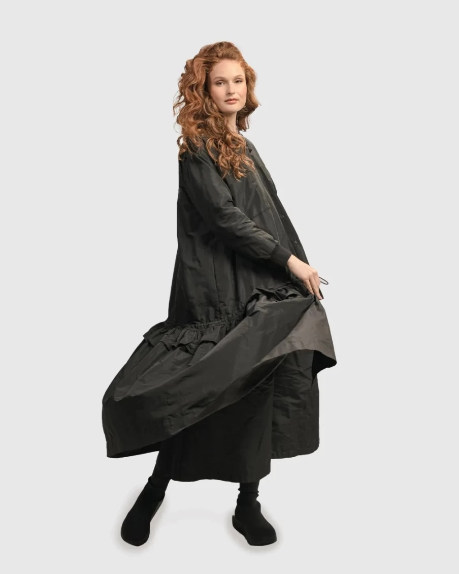 ALEMBIKA Women's Urban Sporty Spice Coat Dress - Stylish Versatile Outerwear