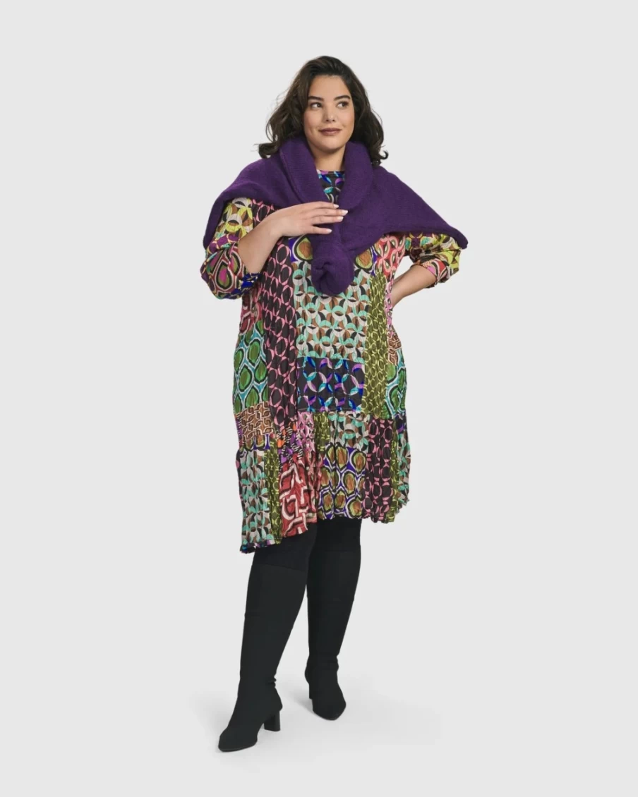 ALEMBIKA Women's Purple Siesta Oversized Sweater - Cozy Oversized Knit Pullover