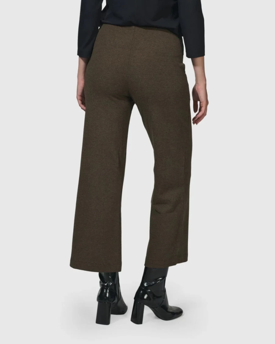 ALEMBIKA Women's Brown Essential Cropped Pants - Stylish & Comfortable Fit