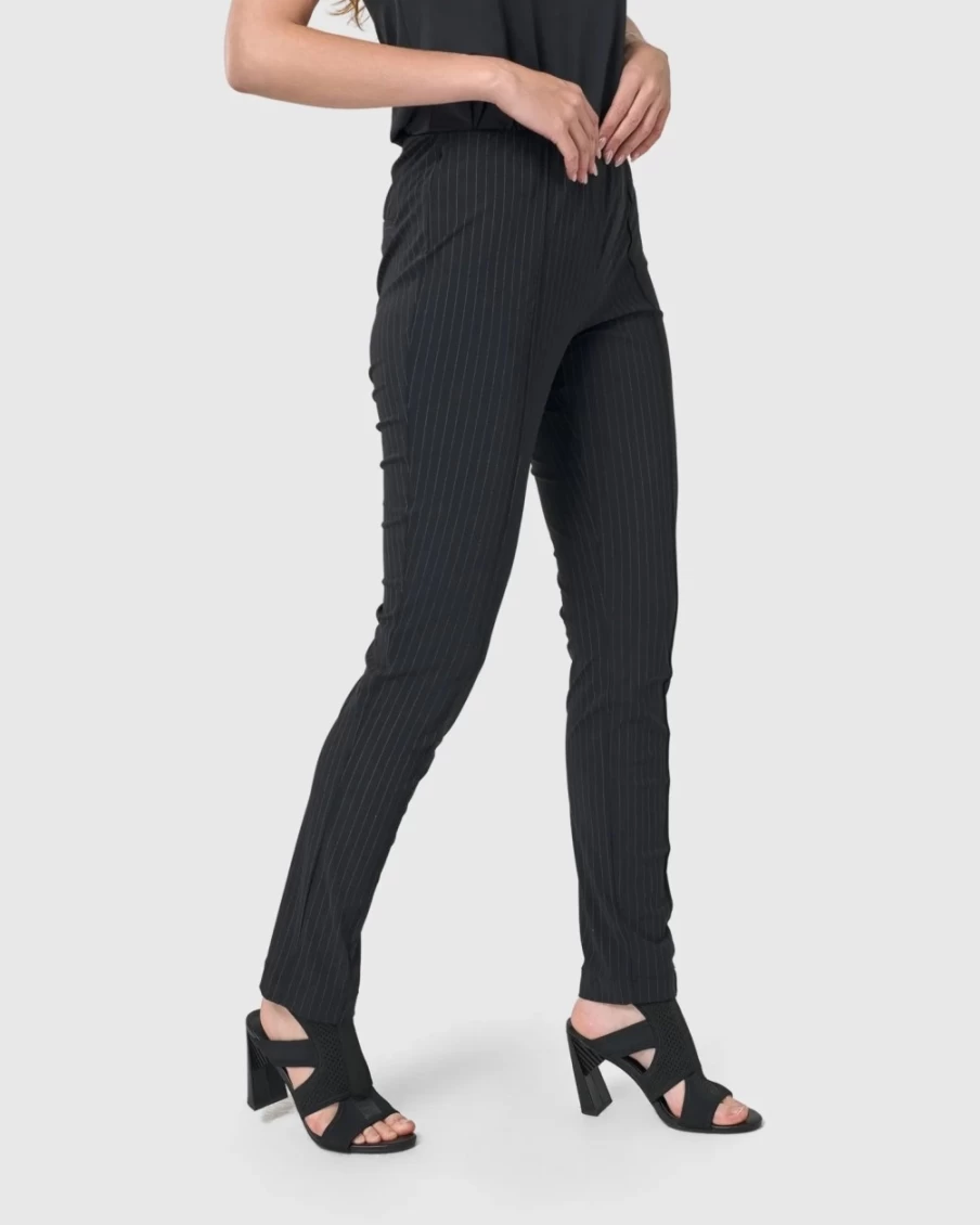 ALEMBIKA Women's Audrey Slim Pinstripe Pants - Classic Fit & Stylish Design