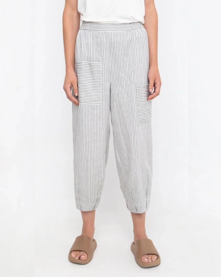 ALEMBIKA Women's Ozai N Ku Jane High-Waisted Pocket Trousers with Ray Detailing