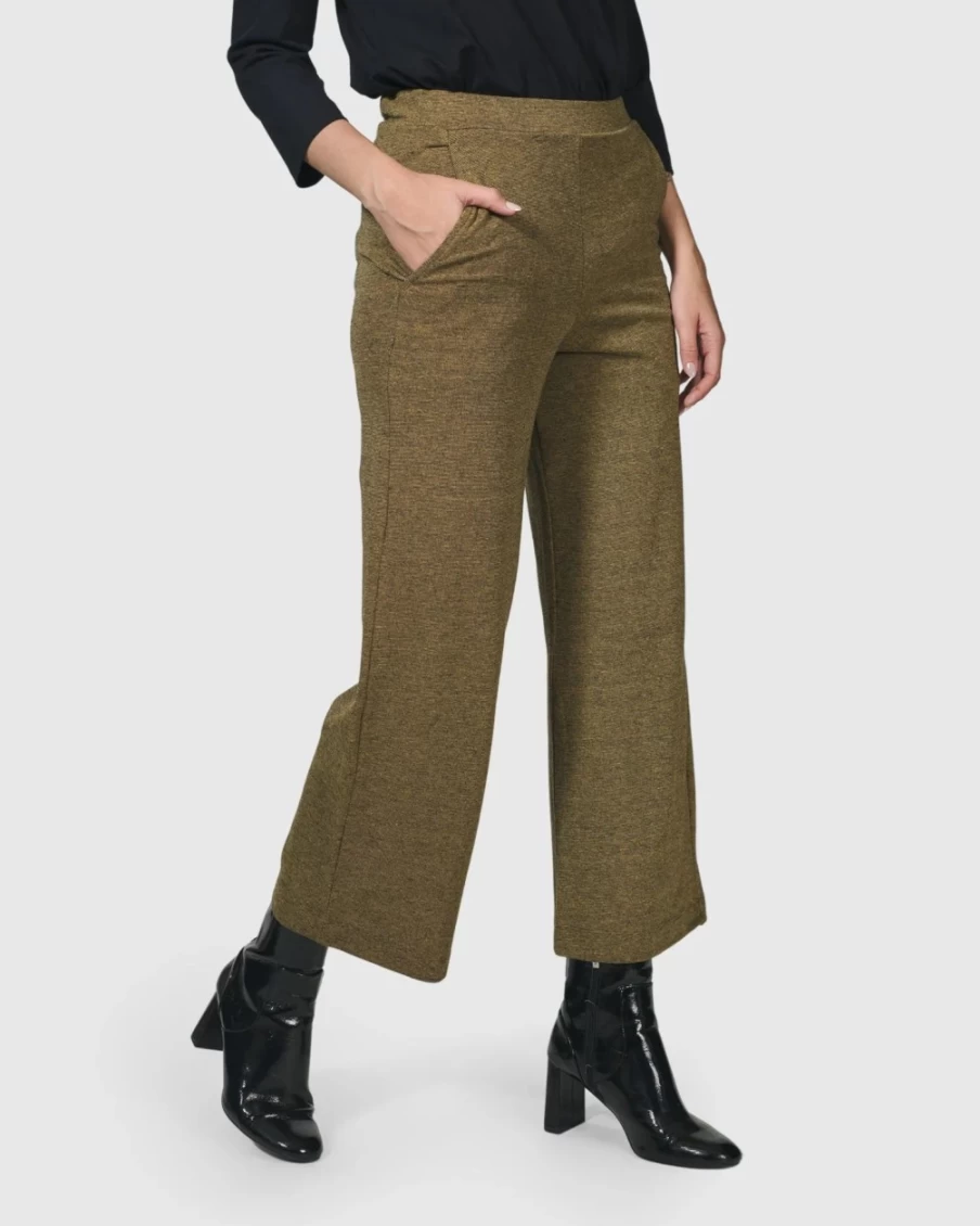 ALEMBIKA Women's Essential Cropped Pants in Honey - Comfortable & Stylish Trousers