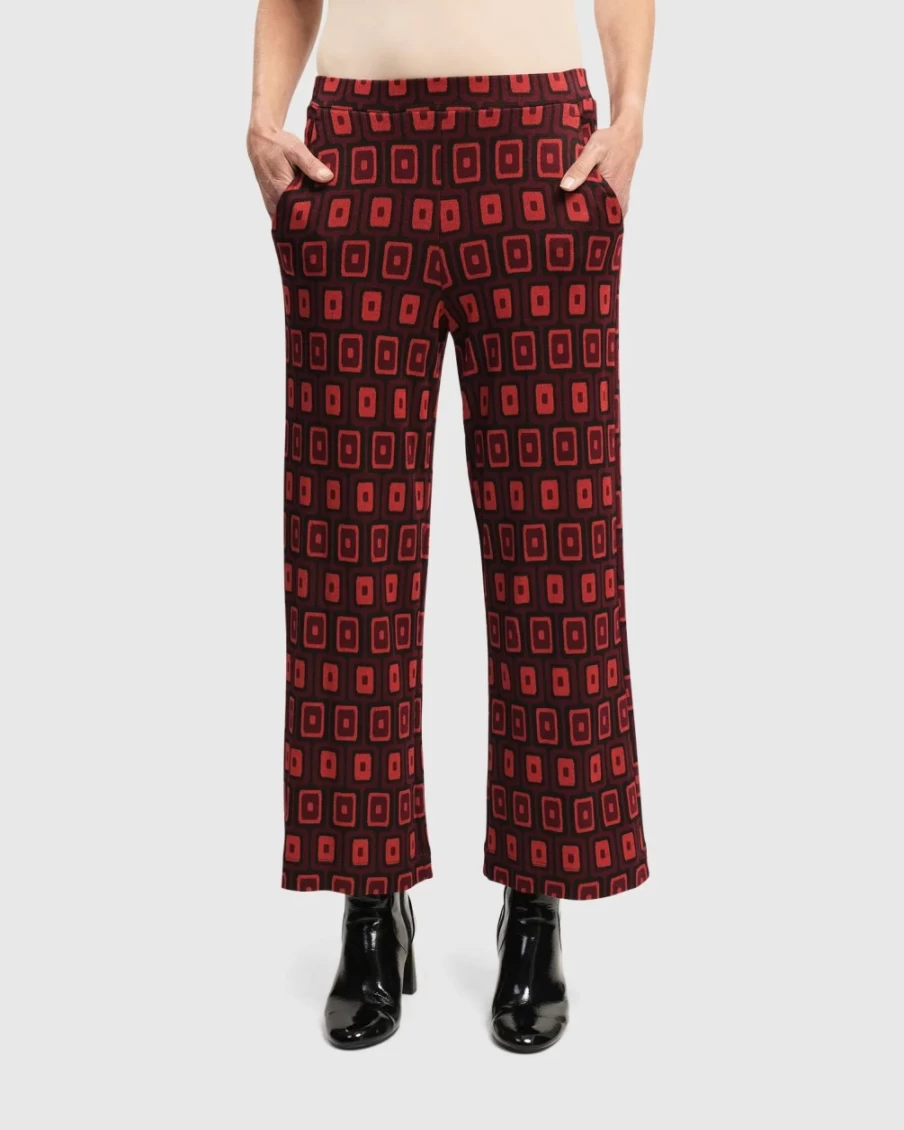 ALEMBIKA Women's Red Dynamo Pants - Bold Dynamite Days Design