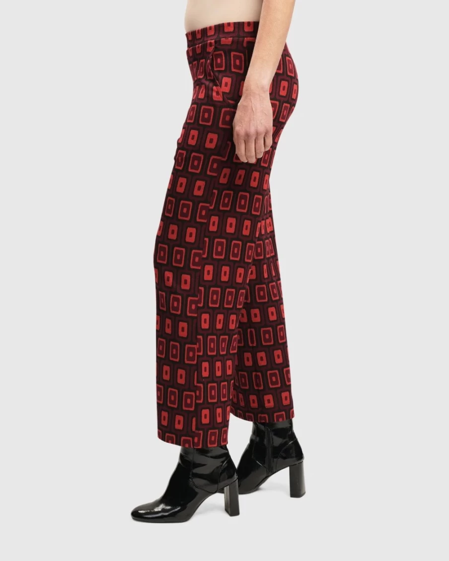 ALEMBIKA Women's Red Dynamo Pants - Bold Dynamite Days Design