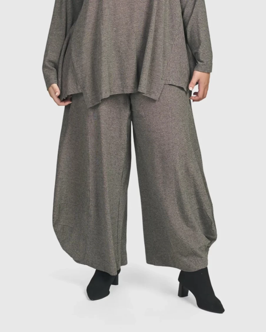 ALEMBIKA Women's Essential Toned Up Punto Pants in Fog - Comfortable High-Waist Trousers