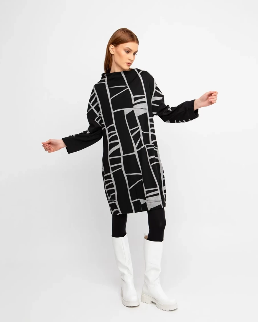 ALEMBIKA Women's Ozai N Ku Nocturne Mini Dress - Elegant Piano Print Design