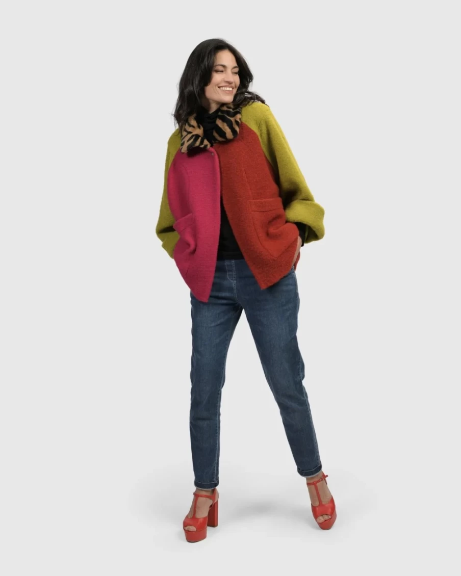 ALEMBIKA Women's Funkadelic Sidecar Jacket - Vintage Mix Style Outerwear