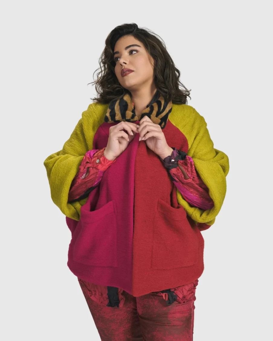 ALEMBIKA Women's Funkadelic Sidecar Jacket - Vintage Mix Style Outerwear