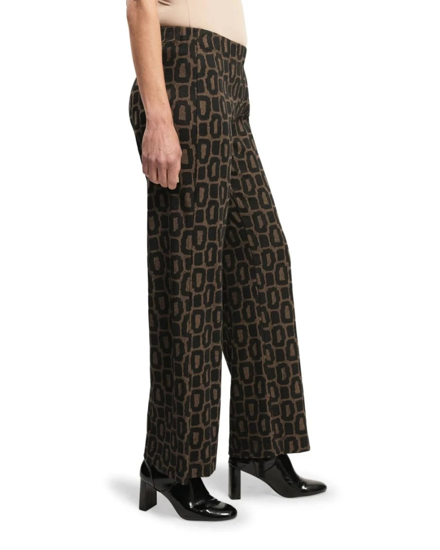 ALEMBIKA Women's Dynamite Days Flare Pants in Coffee - High Waisted Boho Chic Trousers