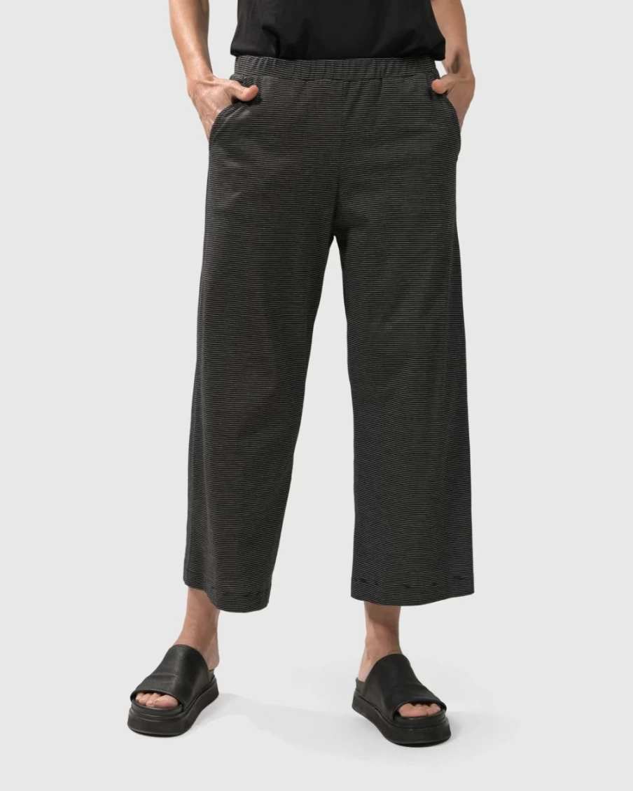 ALEMBIKA Women's Minnie Wide-Leg Pinstripe Pants - Stylish & Comfortable Trousers