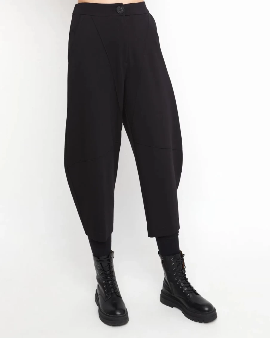 ALEMBIKA Women's Ozai N Ku B Sharp High-Waisted Black Pants - Slim Fit Trousers for Women