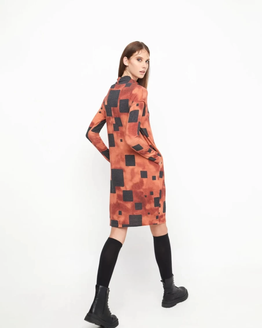 ALEMBIKA Women's Ozai N Ku Fanzine Midi Dress in Paprika