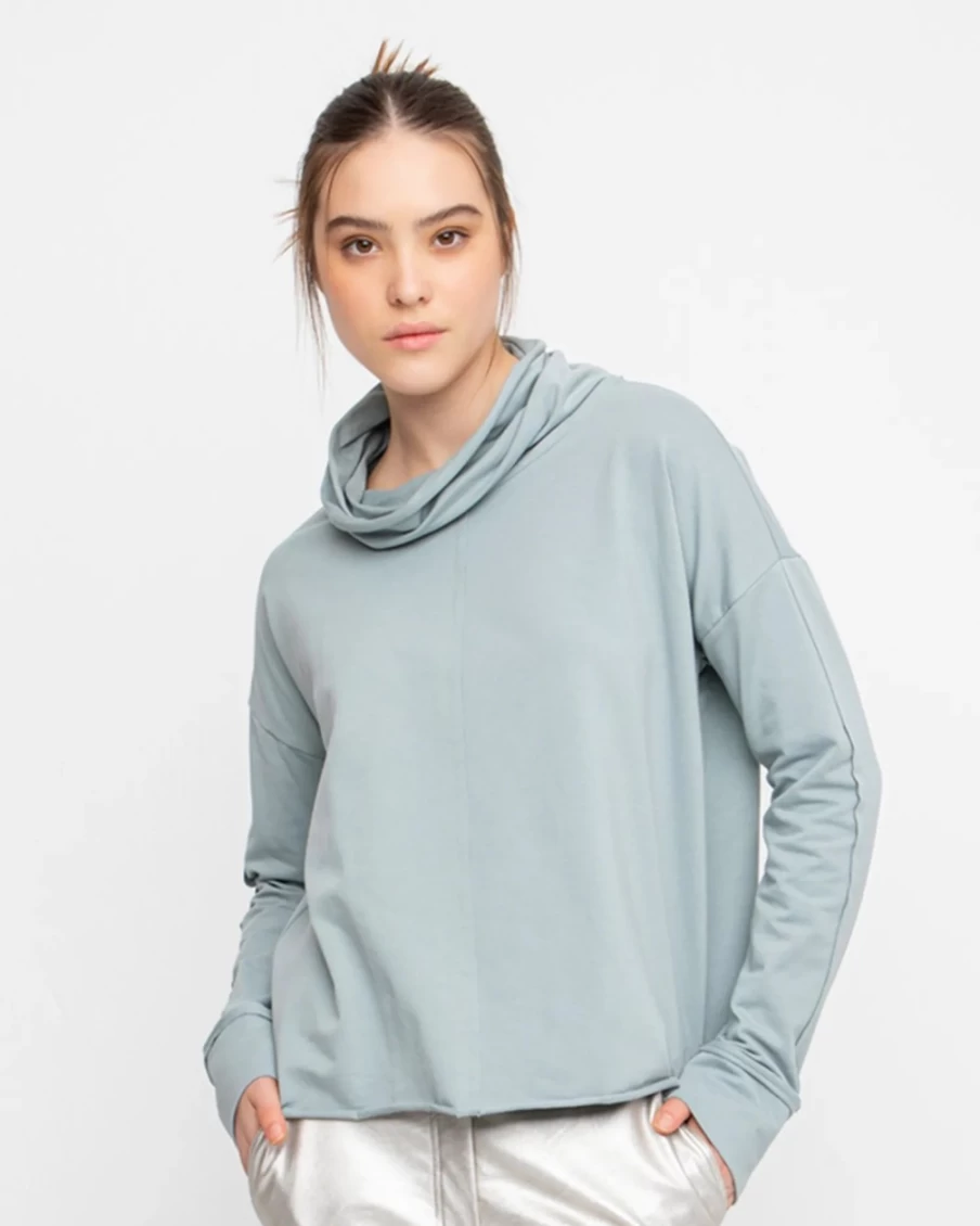 ALEMBIKA Women's Ozai N Ku Euro Boxy Top in Mint - Stylish Loose Fit Blouse