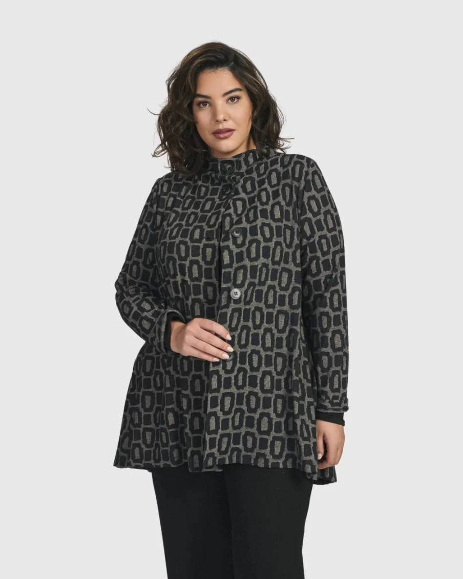 ALEMBIKA Women's Stone-Colored Hi-Lo Boutique Jacket for Stylish Layering