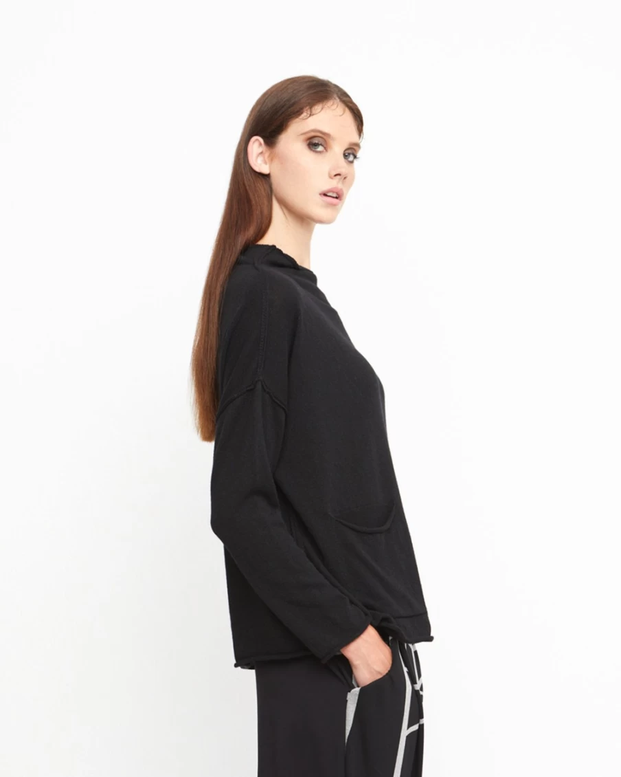 ALEMBIKA Women's Ozai N Ku Techie Sweater Top - Black Knitwear Fashion