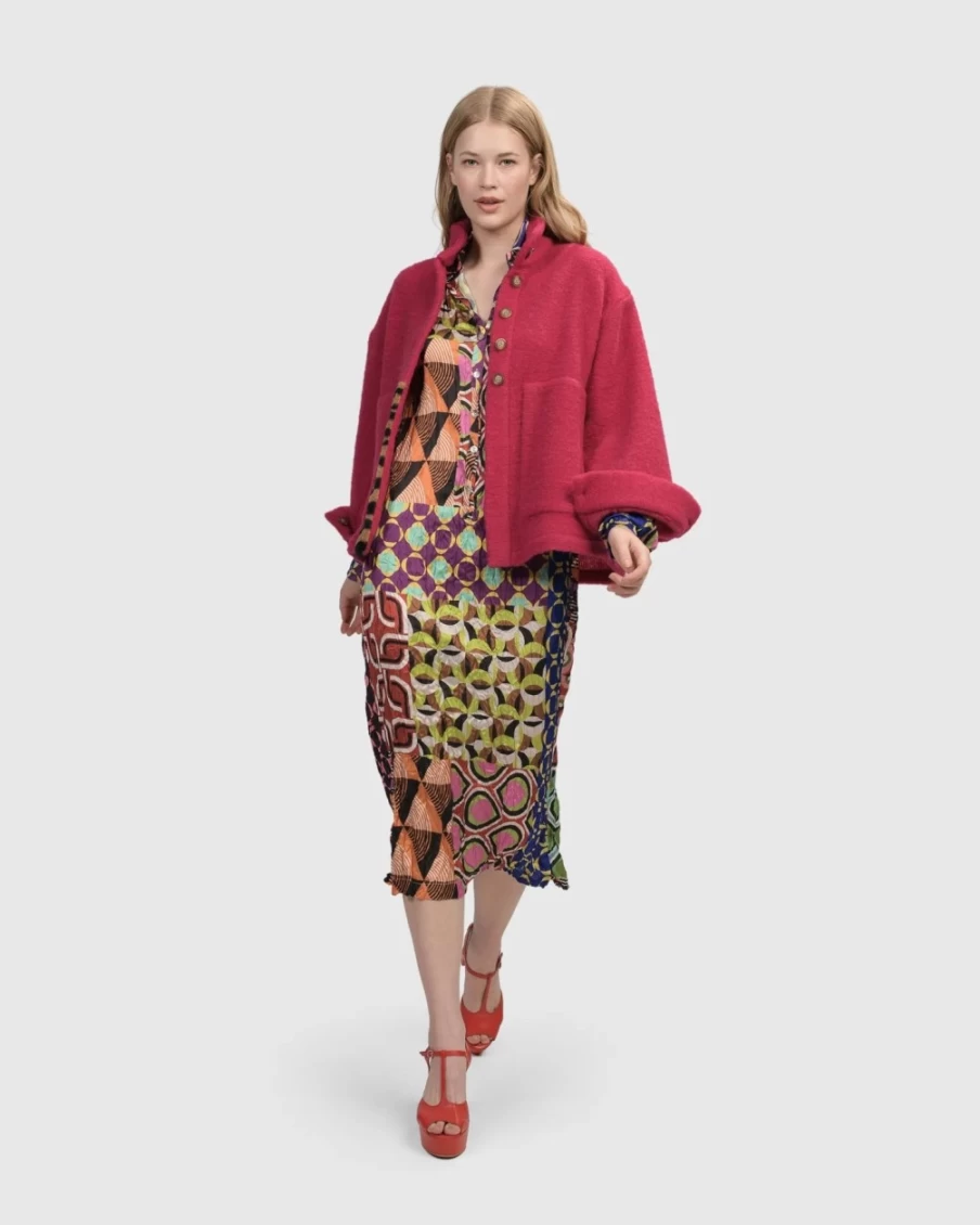 ALEMBIKA Women's Funkadelic Weekend Jacket in Fuchsia - Stylish Casual Outerwear