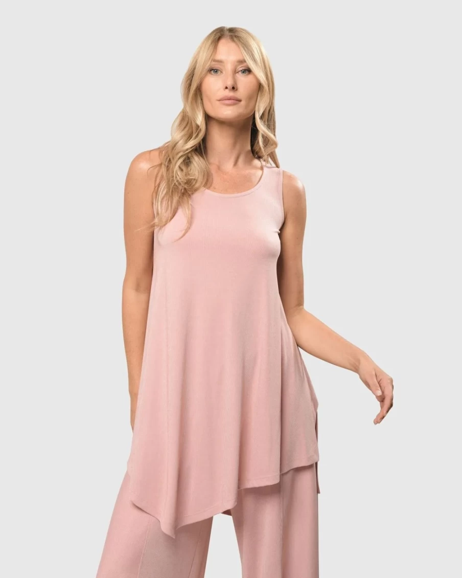 ALEMBIKA Women's Blush Cupro Essential Joy Sleeveless Tunic Top