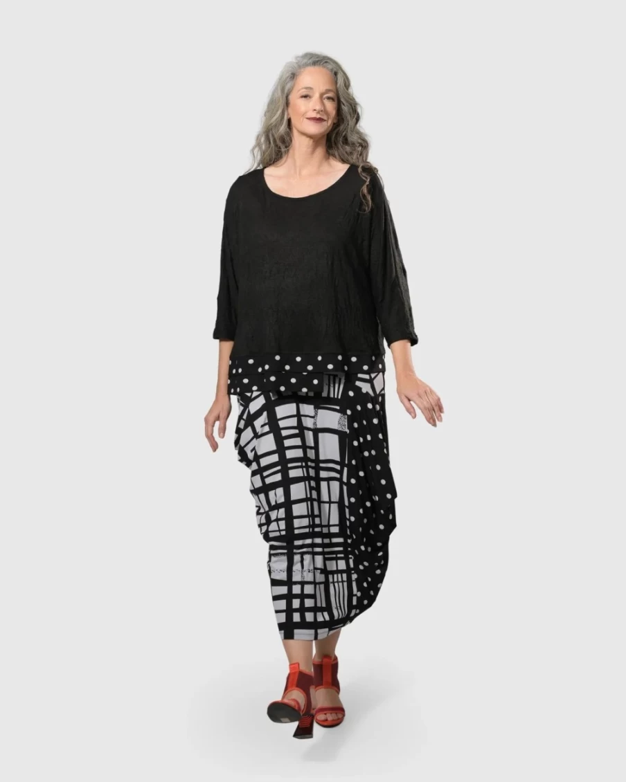 ALEMBIKA Women's Slay The Day Crinkle Knit Top - Stylish Comfort for Everyday Wear