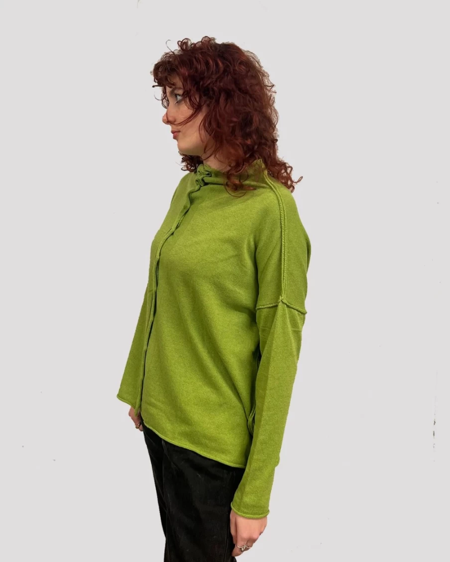 ALEMBIKA Women's Kiwi Green Ozai N Ku Idealist Cardigan