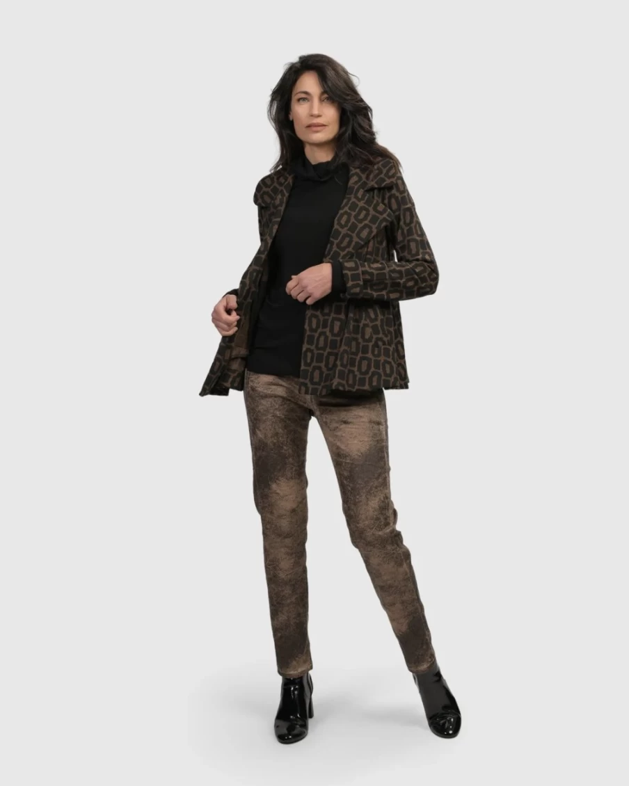 ALEMBIKA Women's Iconic Sepia Jeans - Vintage Inspired High-Quality Denim