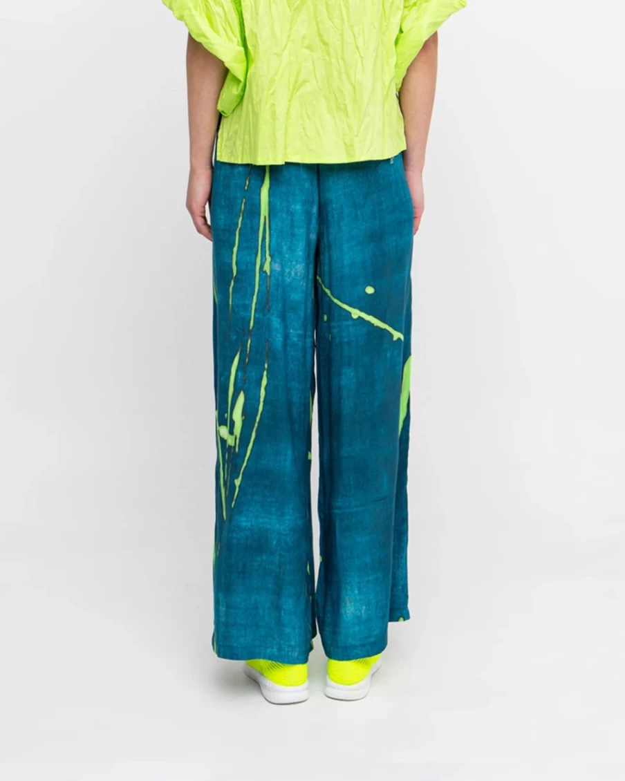 ALEMBIKA Women's Ozai N Ku Breeze Pants - Lightweight Ocean Blue Travel Trousers