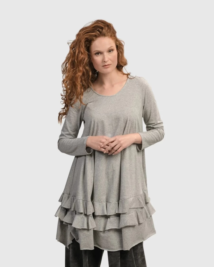 ALEMBIKA Women's Urban Options Top in Gray - Stylish & Comfortable Casual Wear