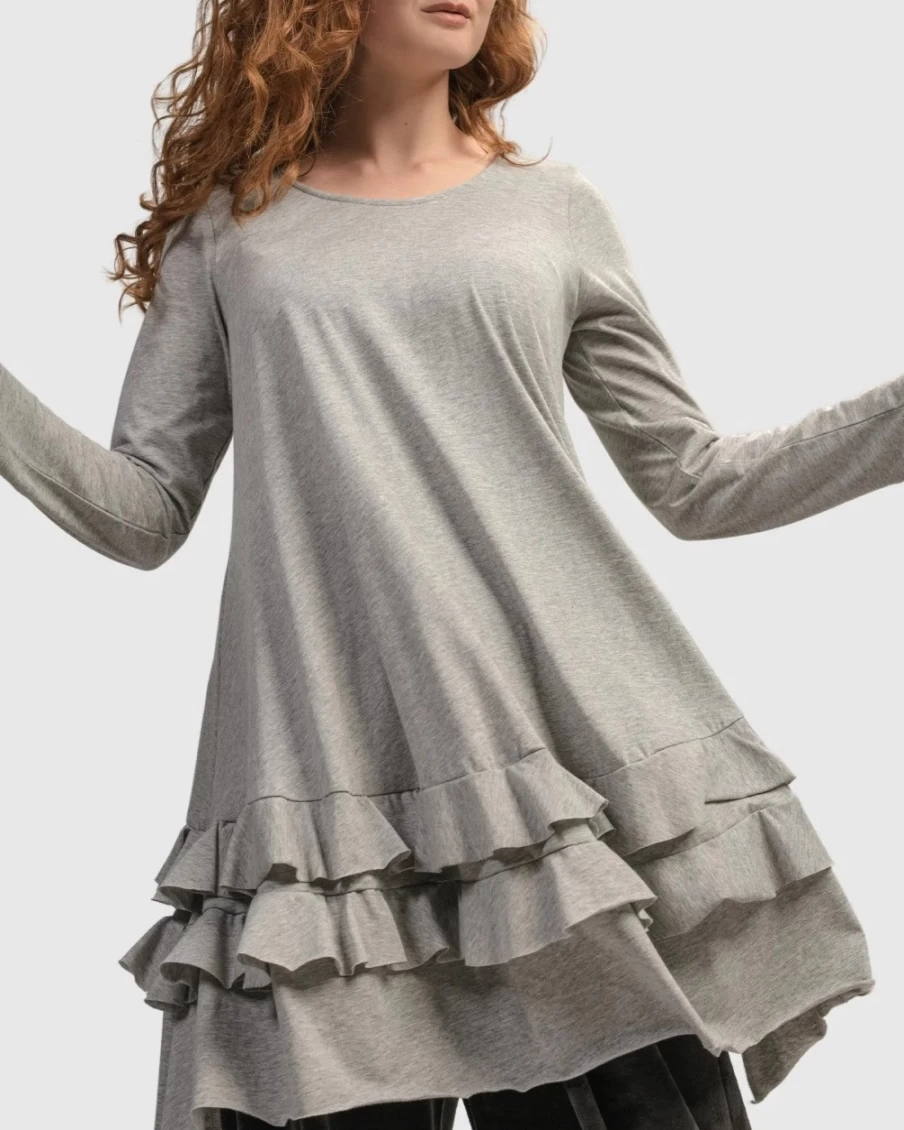 ALEMBIKA Women's Urban Options Top in Gray - Stylish & Comfortable Casual Wear