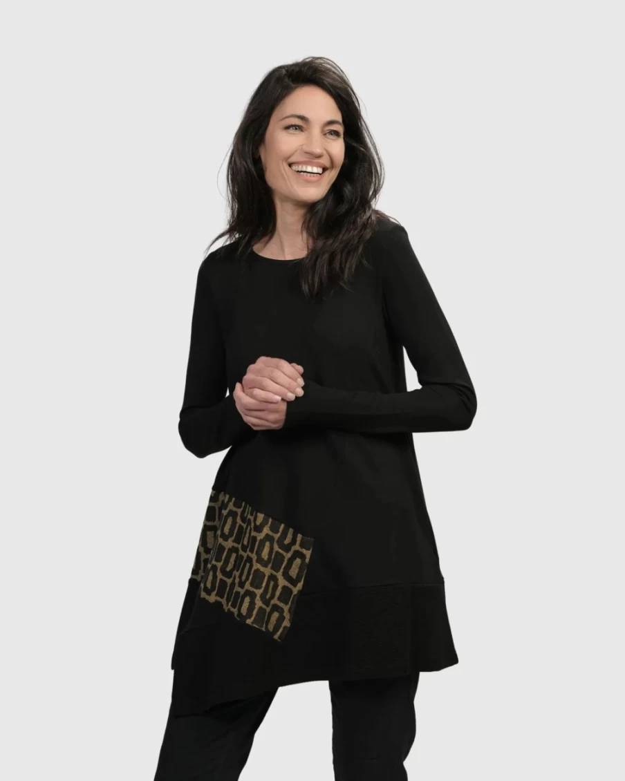 ALEMBIKA Women's Unstoppable Ochre Tunic Top – Stylish & Comfortable Casual Wear