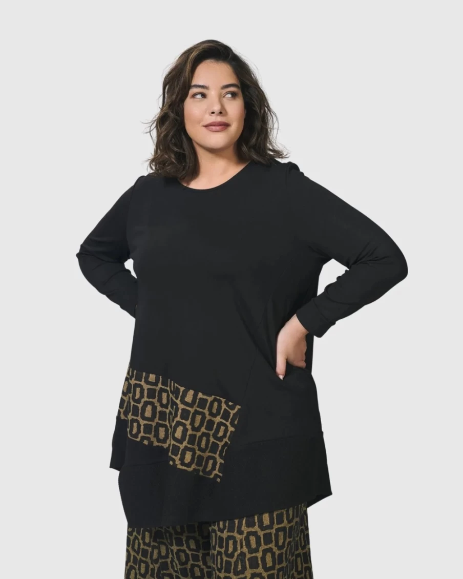ALEMBIKA Women's Unstoppable Ochre Tunic Top – Stylish & Comfortable Casual Wear