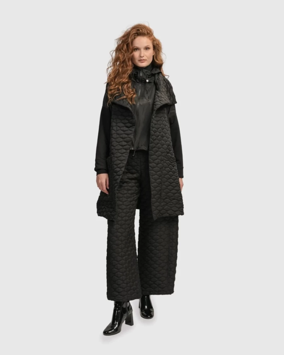 ALEMBIKA Women's Urban Soft Punk Vest - Edgy Black Layering Piece for Streetwear Outfits