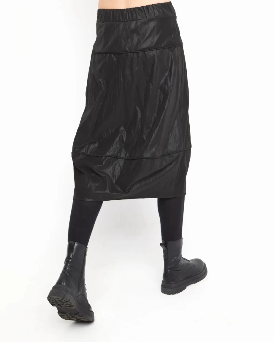 ALEMBIKA Women's Jazzy Midi Skirt in Black - Ozai N Ku Style Elegance