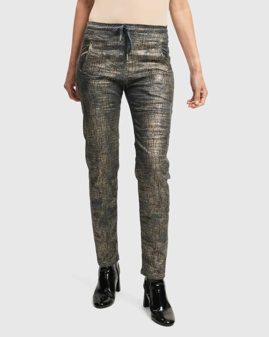 ALEMBIKA Women's Petrol Washed Iconic High-Waist Slim Jeans - Vintage Desires Denim