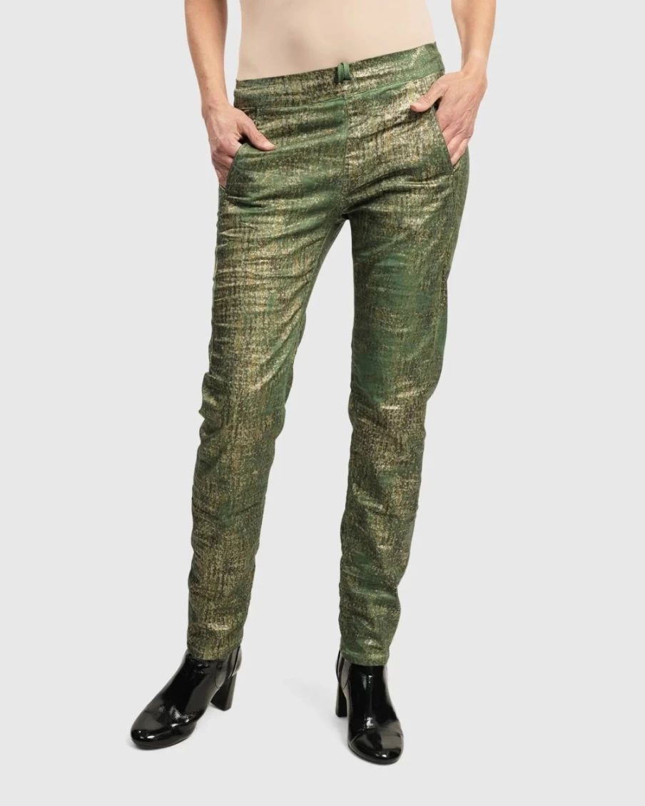ALEMBIKA Women's Green Iconic Jeans - Stylish & Comfortable Denim Pants