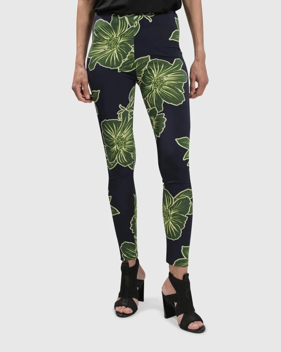 ALEMBIKA Women's Royal Fresh Greens Leggings - High Waisted Yoga Pants for Women