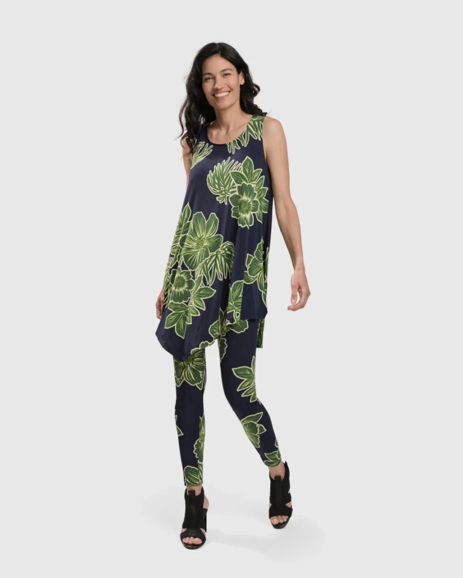 ALEMBIKA Women's Royal Fresh Greens Leggings - High Waisted Yoga Pants for Women