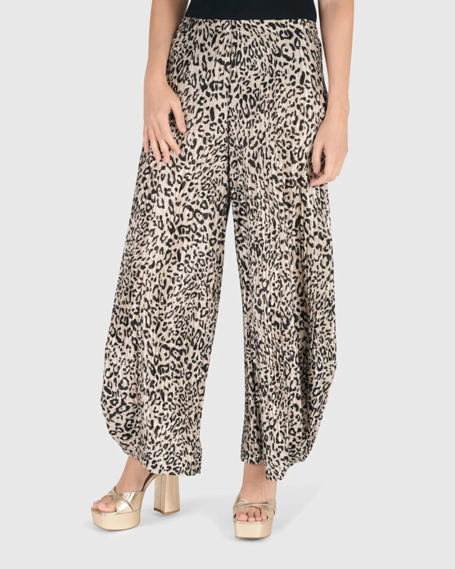 ALEMBIKA Women's Eve Punto Leopard Print Pants