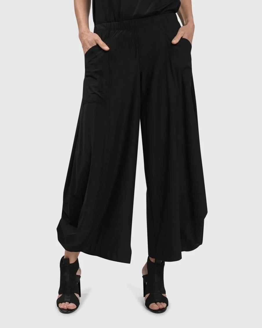 ALEMBIKA Women's Black Pocket Punto Pants - Tekbika Style Comfort Fit