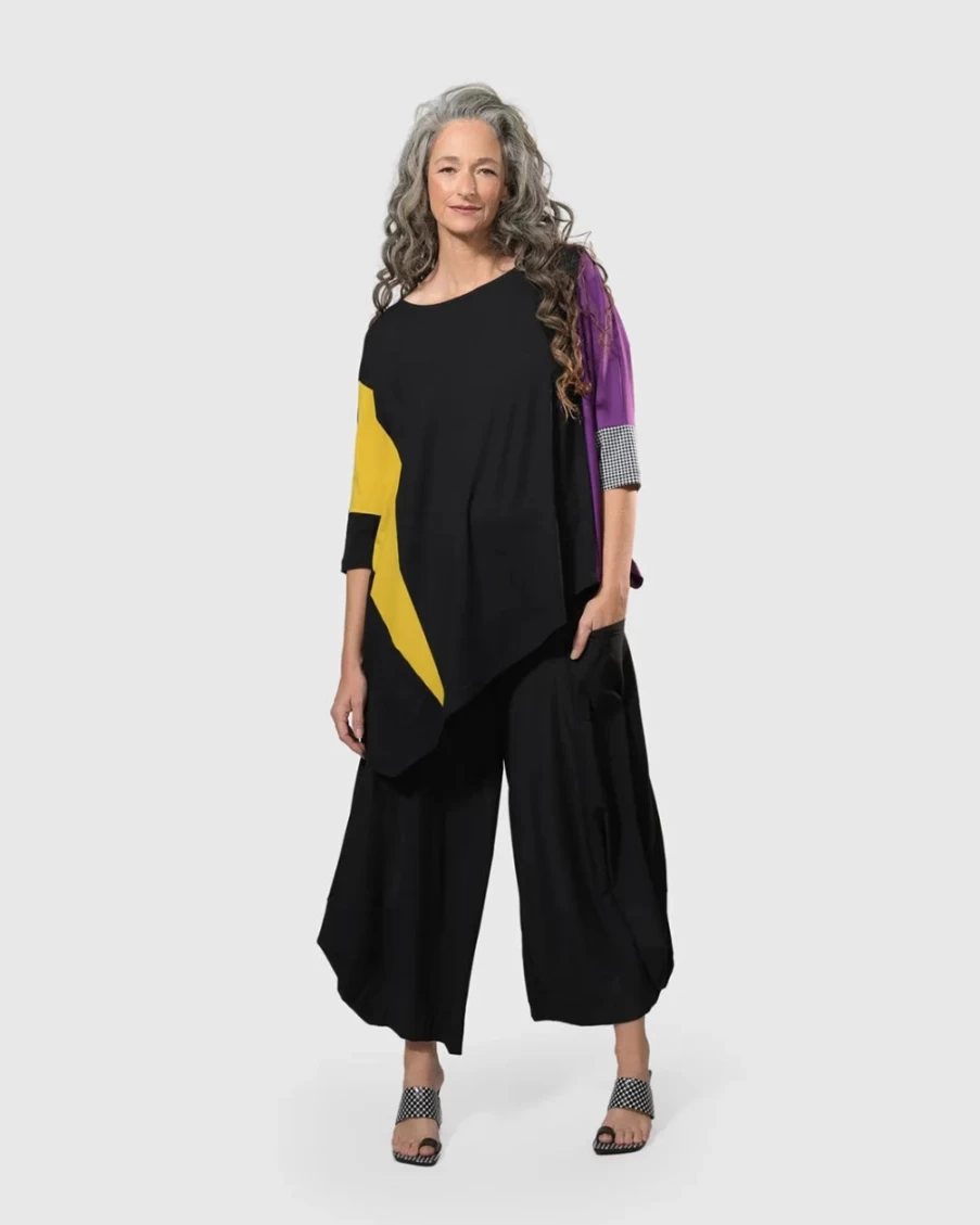 ALEMBIKA Women's Black Pocket Punto Pants - Tekbika Style Comfort Fit
