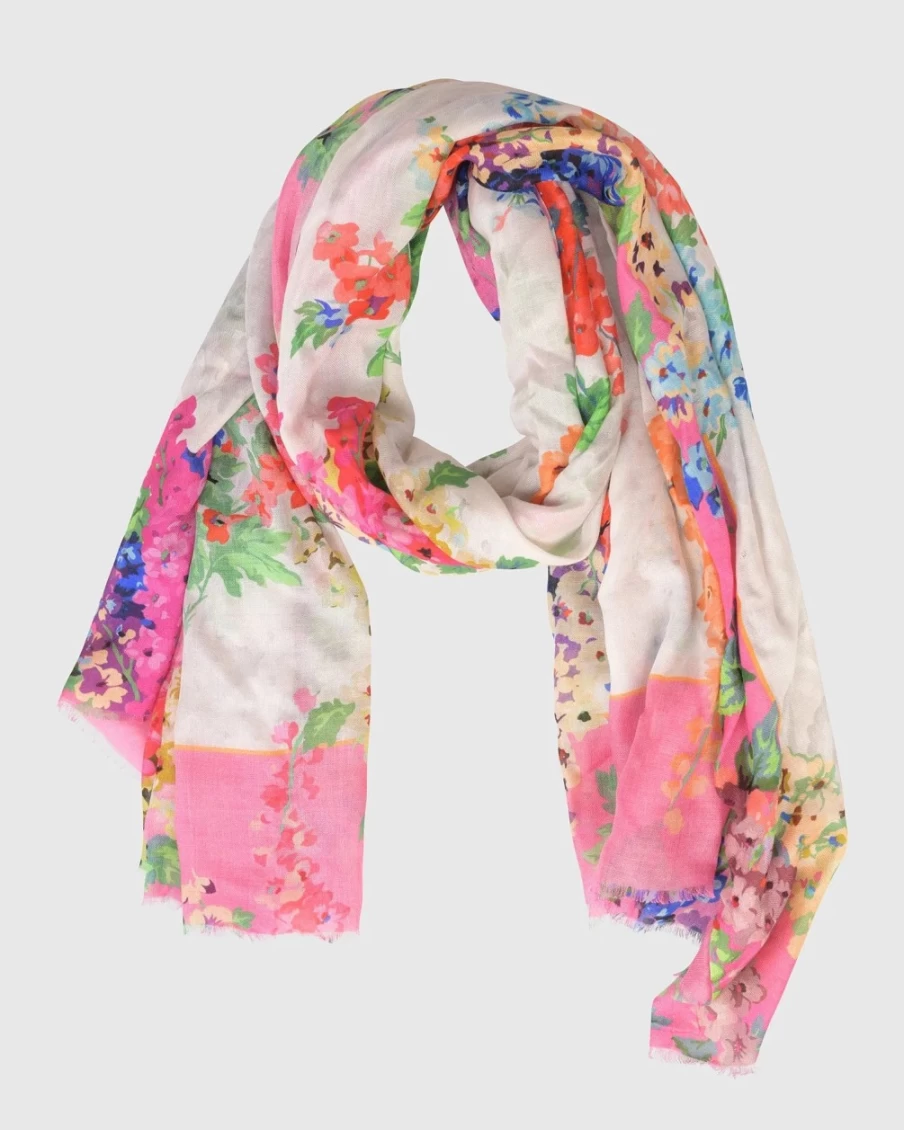 ALEMBIKA Women's Lavender Wisteria Scarf - Soft Floral Print Wrap for Elegant Style