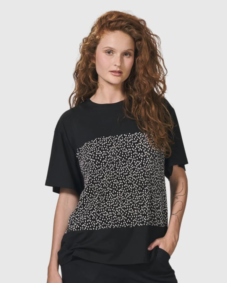 ALEMBIKA Women's Starlight Tee with Unique Dot Design - Stylish Casual Top